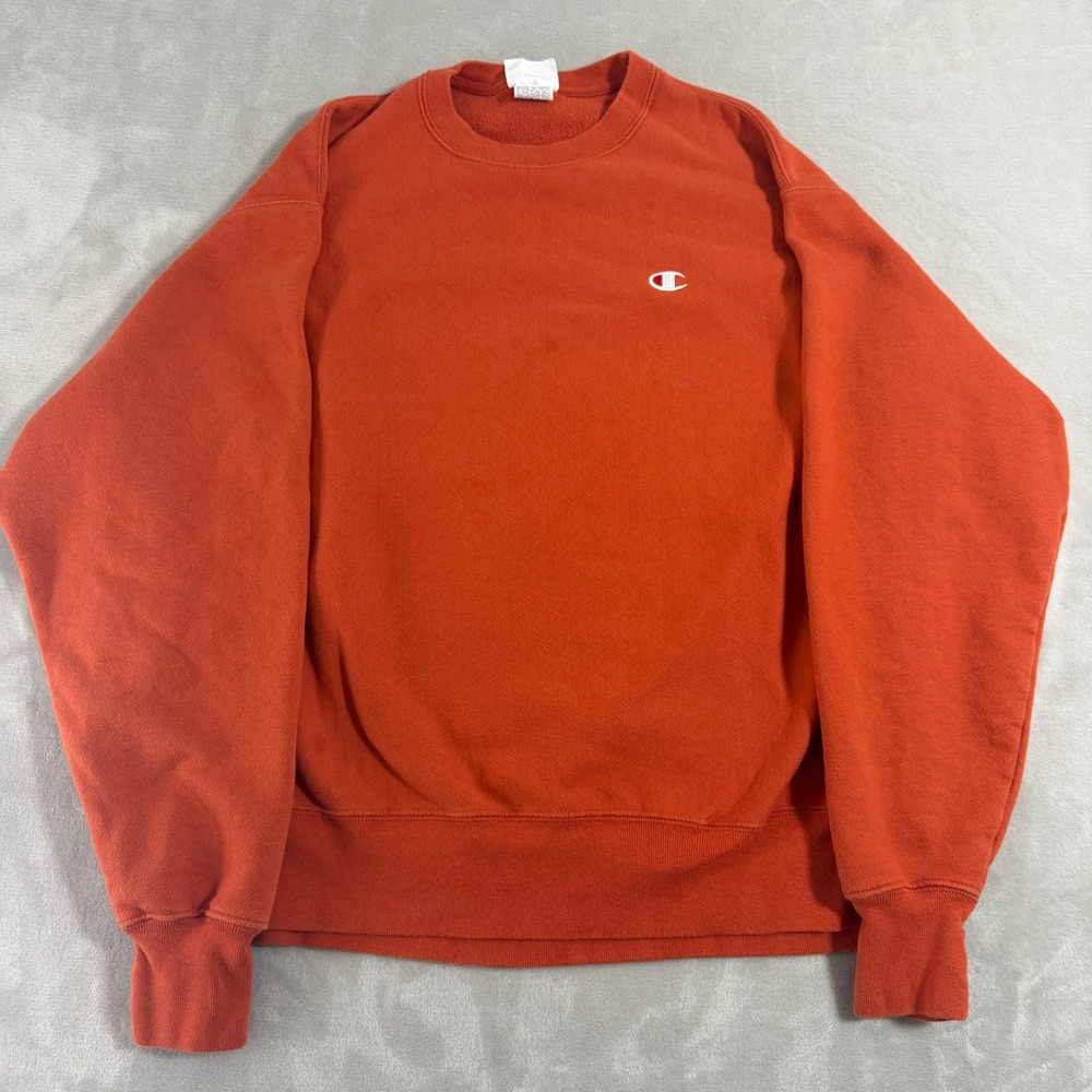 Champion Reverse Weave Sweatshirt XL Burnt Orange Crewneck Pullover GF70 026